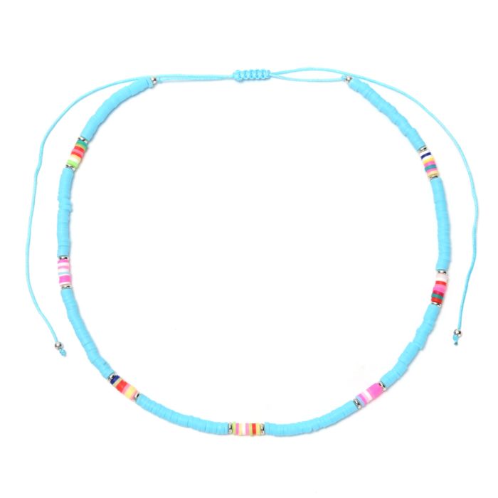 Collar canutillos turquesa x1u.