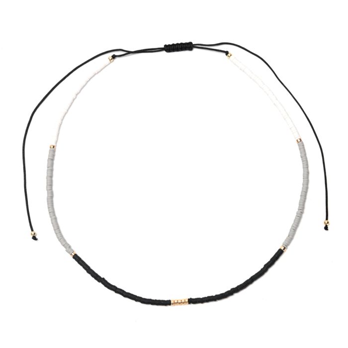 Collar canutillos negro x1u.