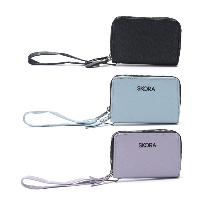 Billetera doble cierre Rif 13x10cm con bolsa de tela - x1u