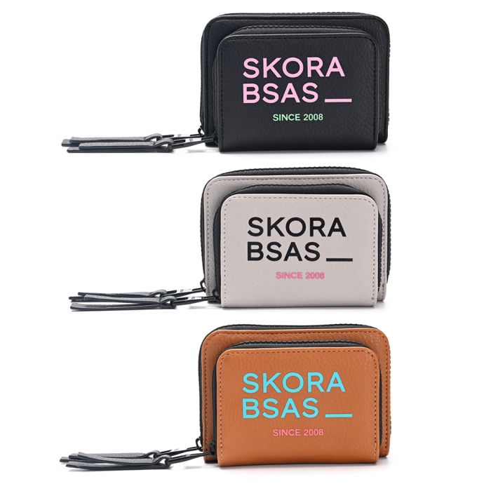 Billetera Tanger con bolsillo frontal logo color 12.5x9cm en caja - x1u
