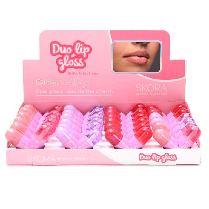 Brillo labial corazon duo x24u