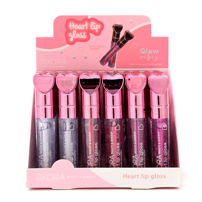 Brillo labial corazon x24u
