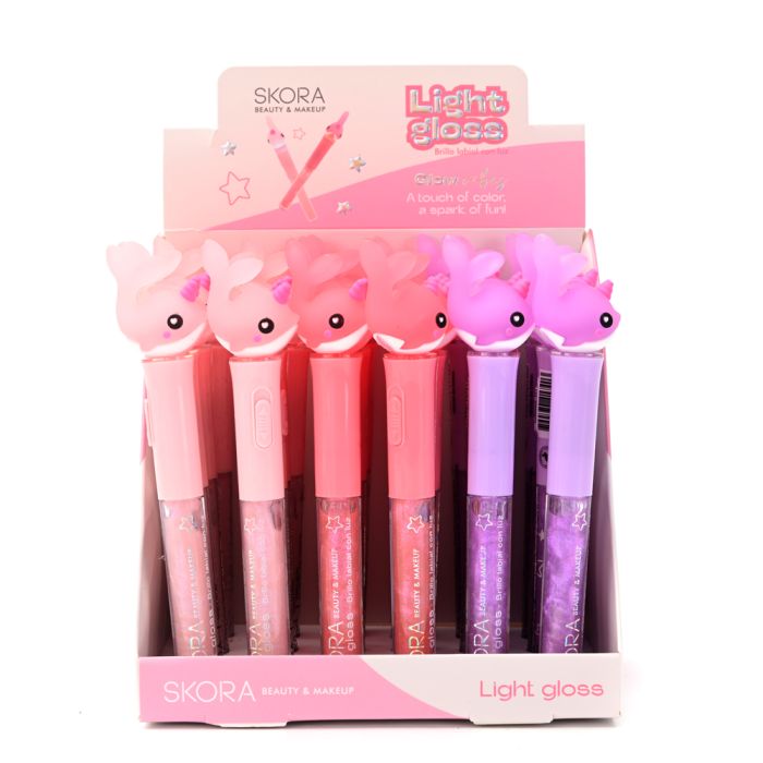 Brillo labial infantil con luz x24u