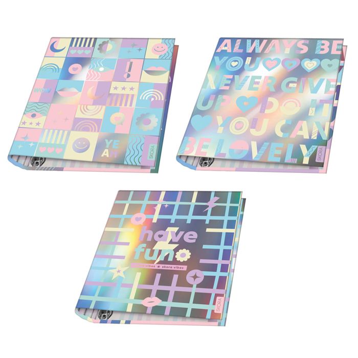 Carpeta escolar 3x40 Pastel x1u.