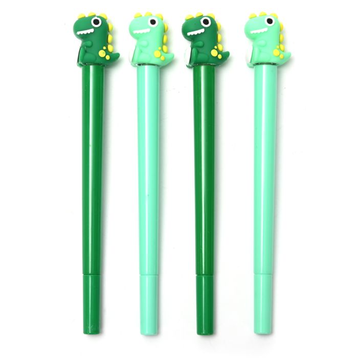 Lapicera dino verde tinta azul rotativa x36u.