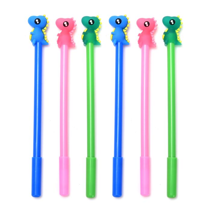 Lapicera dinos de colores x48 u.