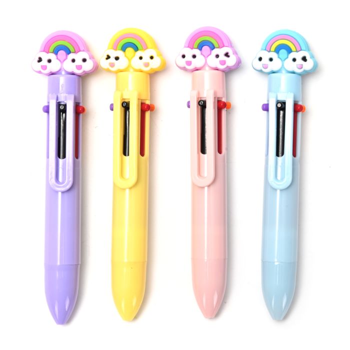 Lapicera tubular arcoiris x36 u.