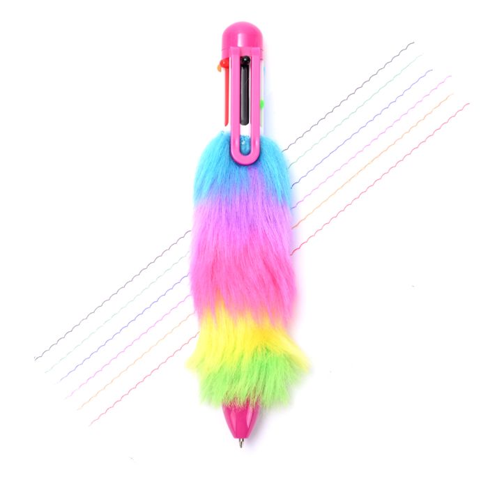 Lapicera peluche multicolor 3x14cm x24 u