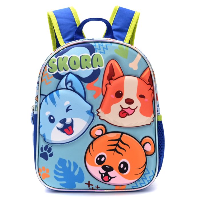Mochila Petit termoformada rapport 3D animales 22x30x10cm 12 Pulg. x1u.