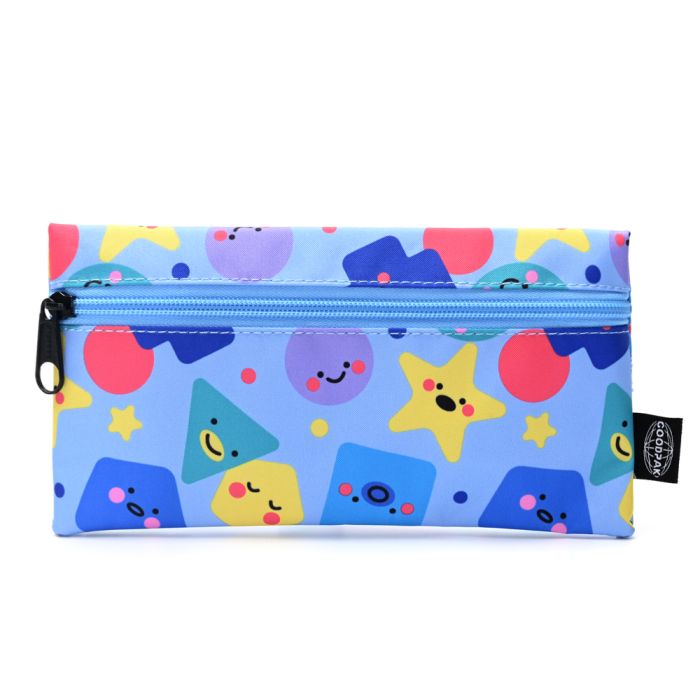 Cartuchera Goodpak print Formas celeste 22x11.5 cm x1u.