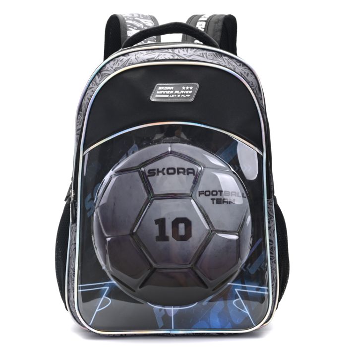 Mochila Let´s Play Futbol pelota con Luz y Llavero 32x45x15cm 18 Pulg. x1u.