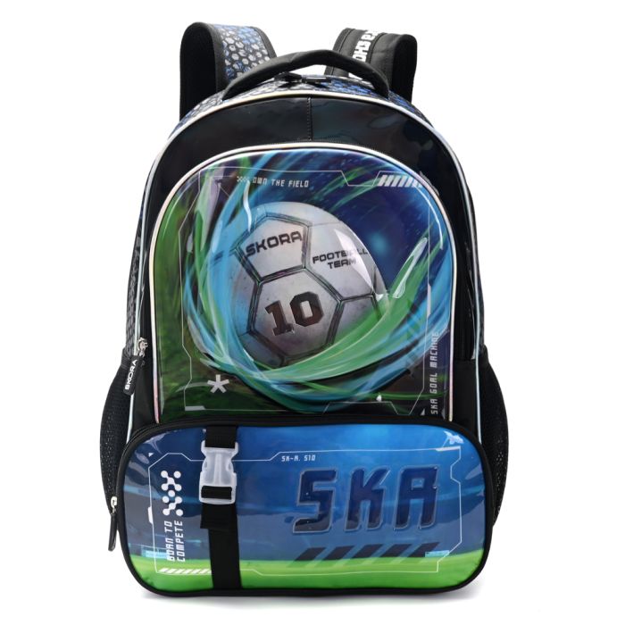 Mochila Let´s Play Futbol pelota move con llavero 32x45x15cm 18 Pulg - x1u