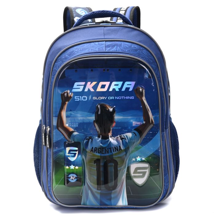 Mochila Let´s Play Futbol camiseta con llavero 32x45x15cm 18 Pulg. x1u.