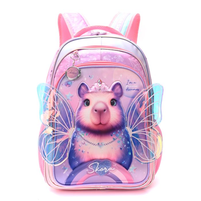 Mochila Think Happy Pets capi-hada con llavero 32x45x15cm 18 Pulg. x1u.