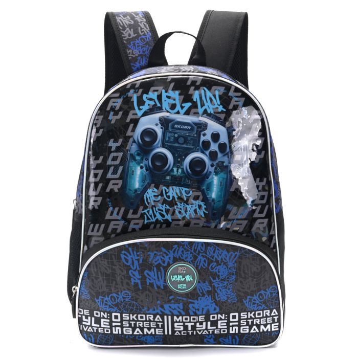 Mochila Let´s Play Gamer joystick cool con llavero 16 Pulg. x1u