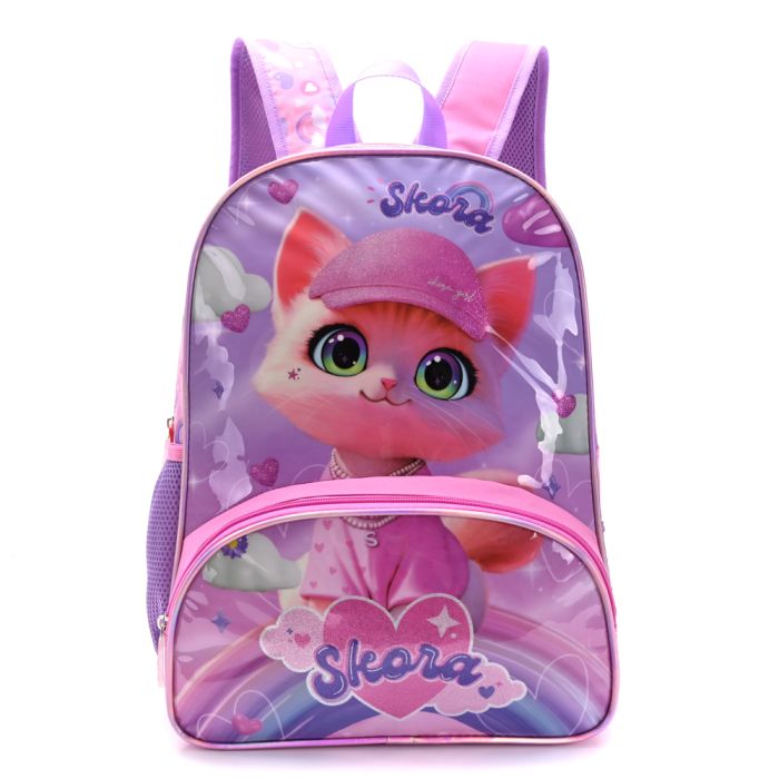 Mochila Think Happy Pets gatita rubia con llavero 16 Pulg. x1u.