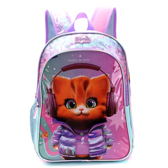 Mochila Think Happy Pets gatita colo con llavero 16 Pulg. x1u.