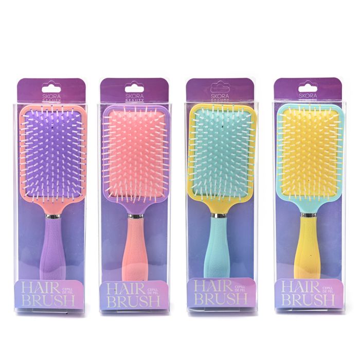 Cepillo de pelo neumatico colores cuadrado x1u