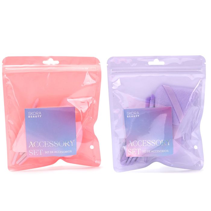 Set maquillaje brochas y esponjas packaging 7u