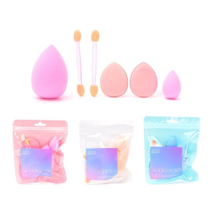 Set esponjas y 2 aplicadores de sombra x6u