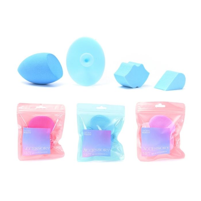 Set de esponjas y limpiador facial x4u