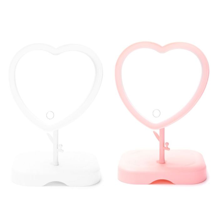 Espejo forma corazon led x1u