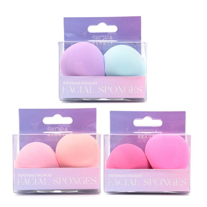 Set esponja facial x2u