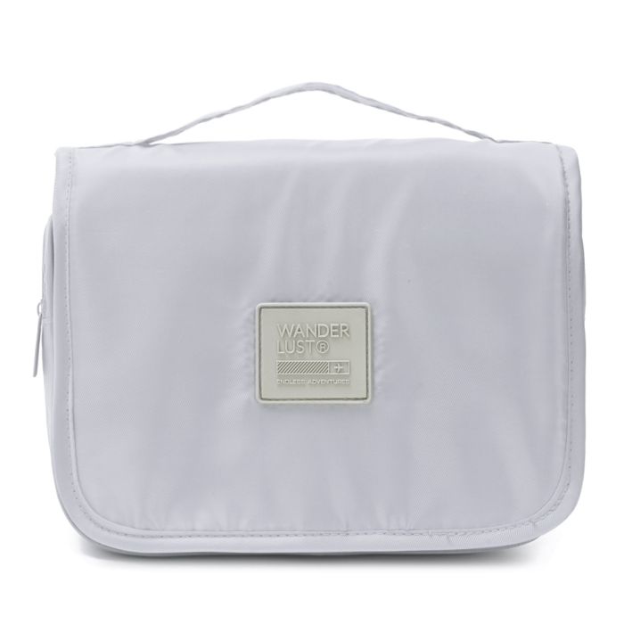 Neceser Wanderlust Gris con varios compartimentos con cierre y gancho para colgar 41x23.5x8.5cm - x