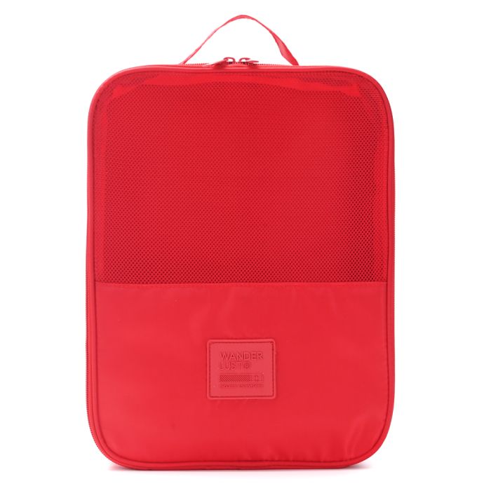 Organizador Wanderlust Cherry con varios compartimentos con cierre 28.4x21x13.5cm - x1u