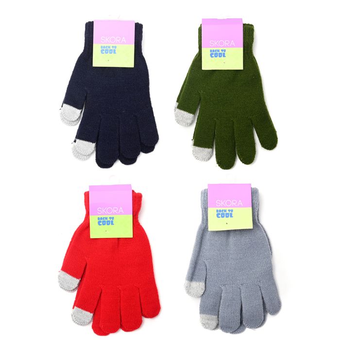 Guante escolar con 2 dedos touch 17cm x1u