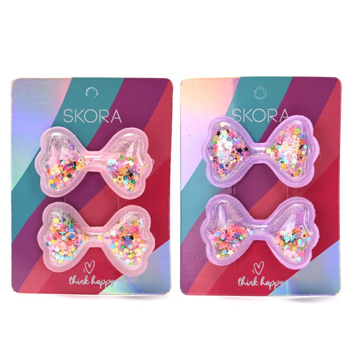 Tic Tac infantil moño con lentejuelas x2u