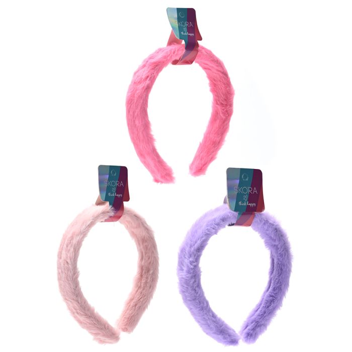 Vincha infantil rigida peluche x1u