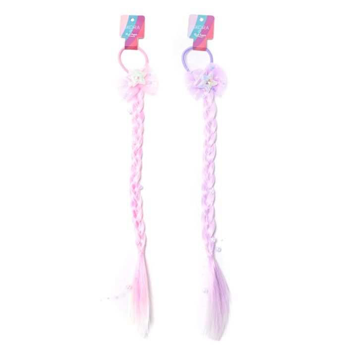 Gomita infantil con moño y pelo x1u