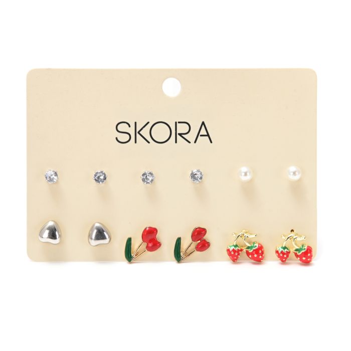 Set de aros pasantes x6u