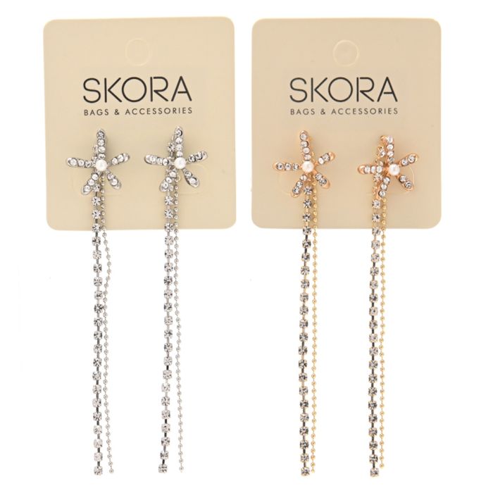 Aro colgante strass x1u