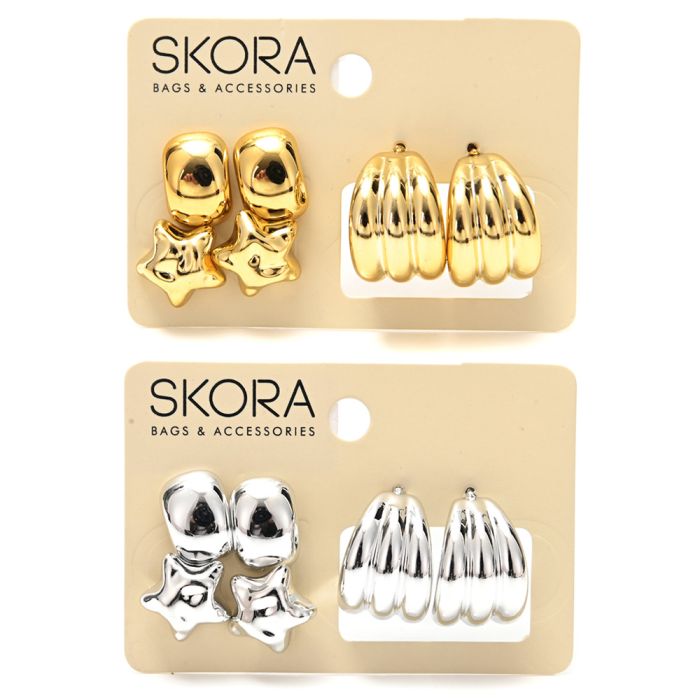 Set de aros pasantes x3u