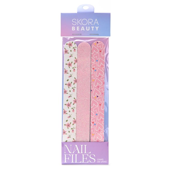 Set lima para uñas recta estampada x3u