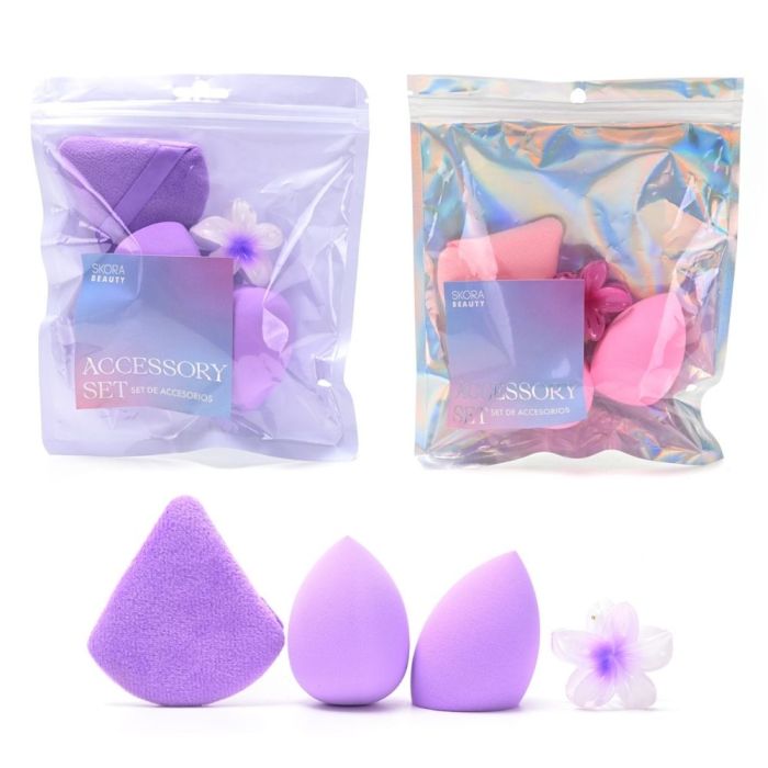 Set beauty blenders powder puff y broche x4u