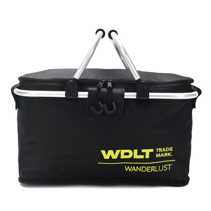 Canasto WDLT 43x23x23cm con doble asa y estructura de aluminio forreria isotermica x1u