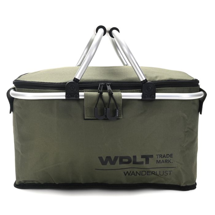 Canasto WDLT 43x23x23cm con doble asa y estructura de aluminio forreria isotermica x1u