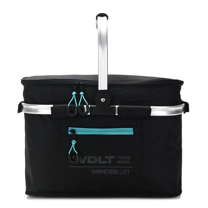 Canasto WANDERLUST 43x26.5x28cm asa y estructura de aluminio forreria isotermica x1u