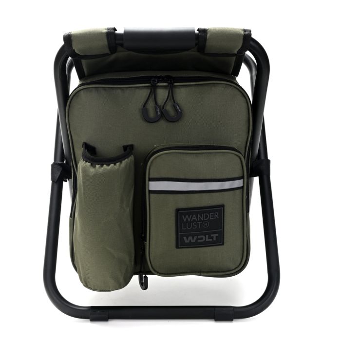 Banco plegable WDLT con mochila conservadora incorporada. ABIERTO 35x28x41cm PLEGADO 50x35x5cm x1u