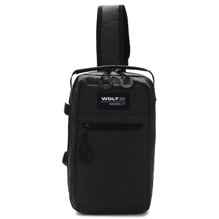 Morral sling WDLT con forreria isotermina y abrojos para el caño de la bici 35x30x15cm x1u