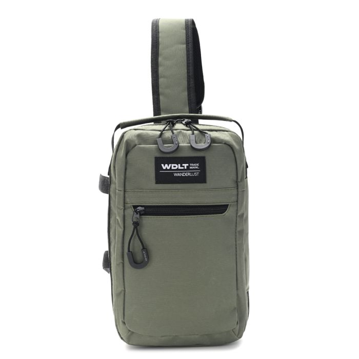 Morral sling WDLT con forreria isotermina y abrojos para el caño de la bici 35x30x15cm x1u