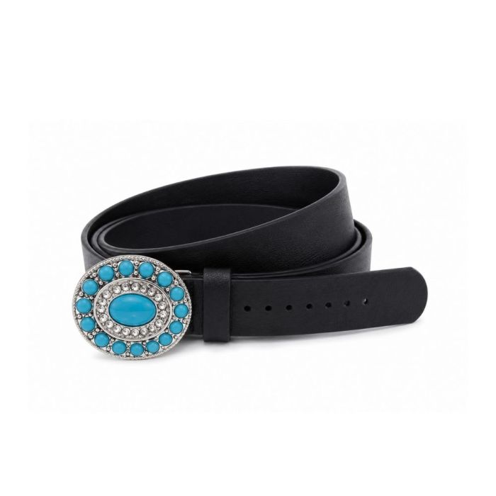 Cinto boho hebilla con piedras turquesa SKR 3.8cm x1u