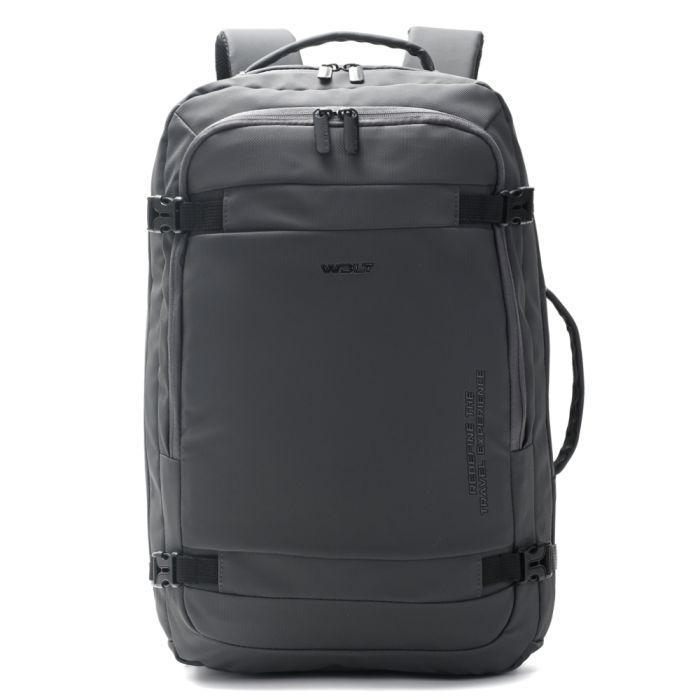 Mochila Travel WDLT Gris Oscuro compartimento acolchado portanotebook,expandible, bolsillo oculto e