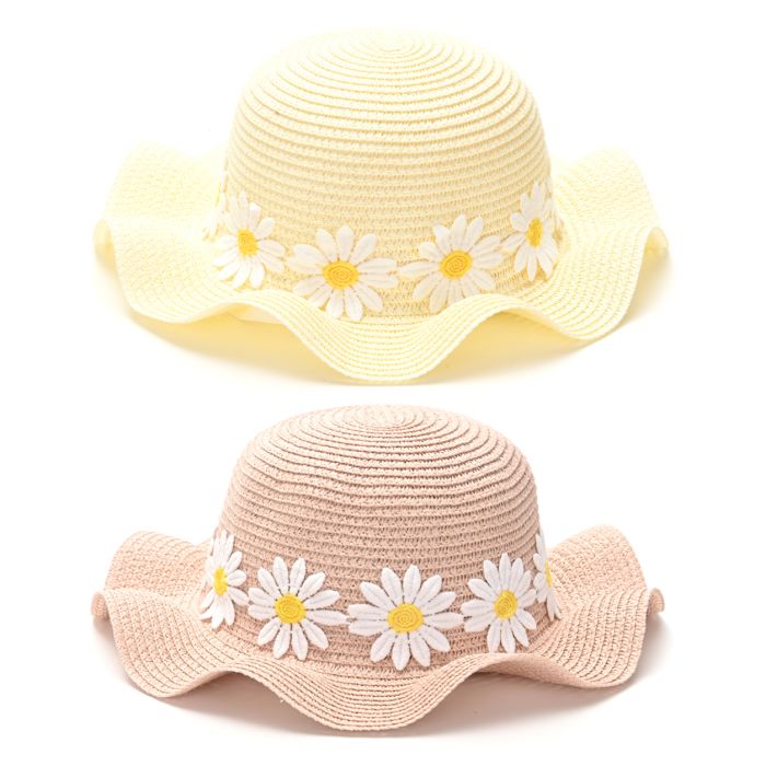 Sombrero nena capelina con margaritas SKR x1u