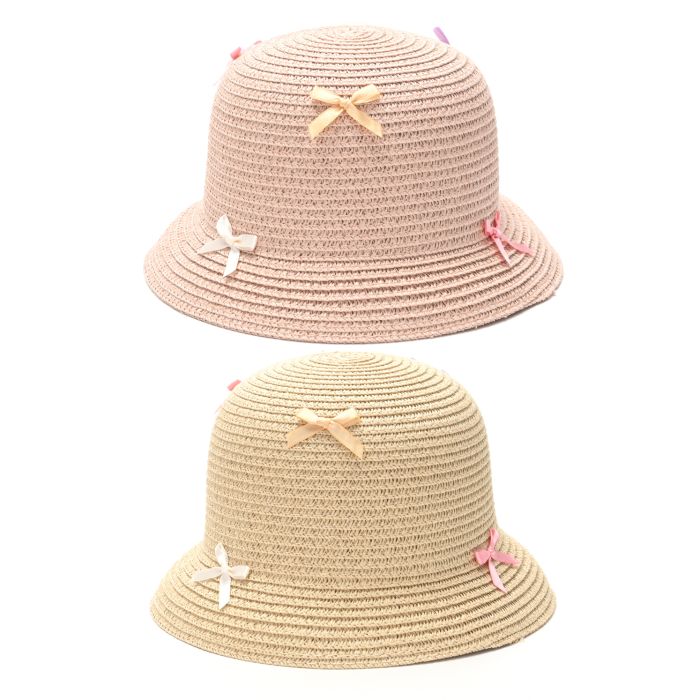 Sombrero nena bombin con moñitos SKR x1u