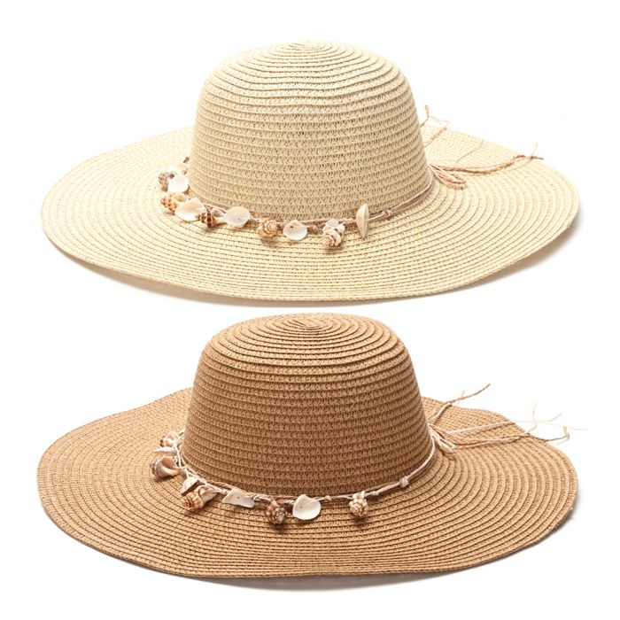 Sombrero mujer capelina con caracolas SKR x1u