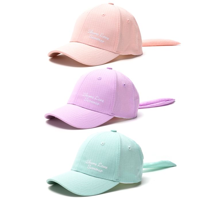 Gorro cap infantil lisa con moño x1u